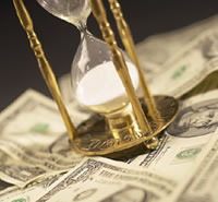 Picture of HourGlass and Money